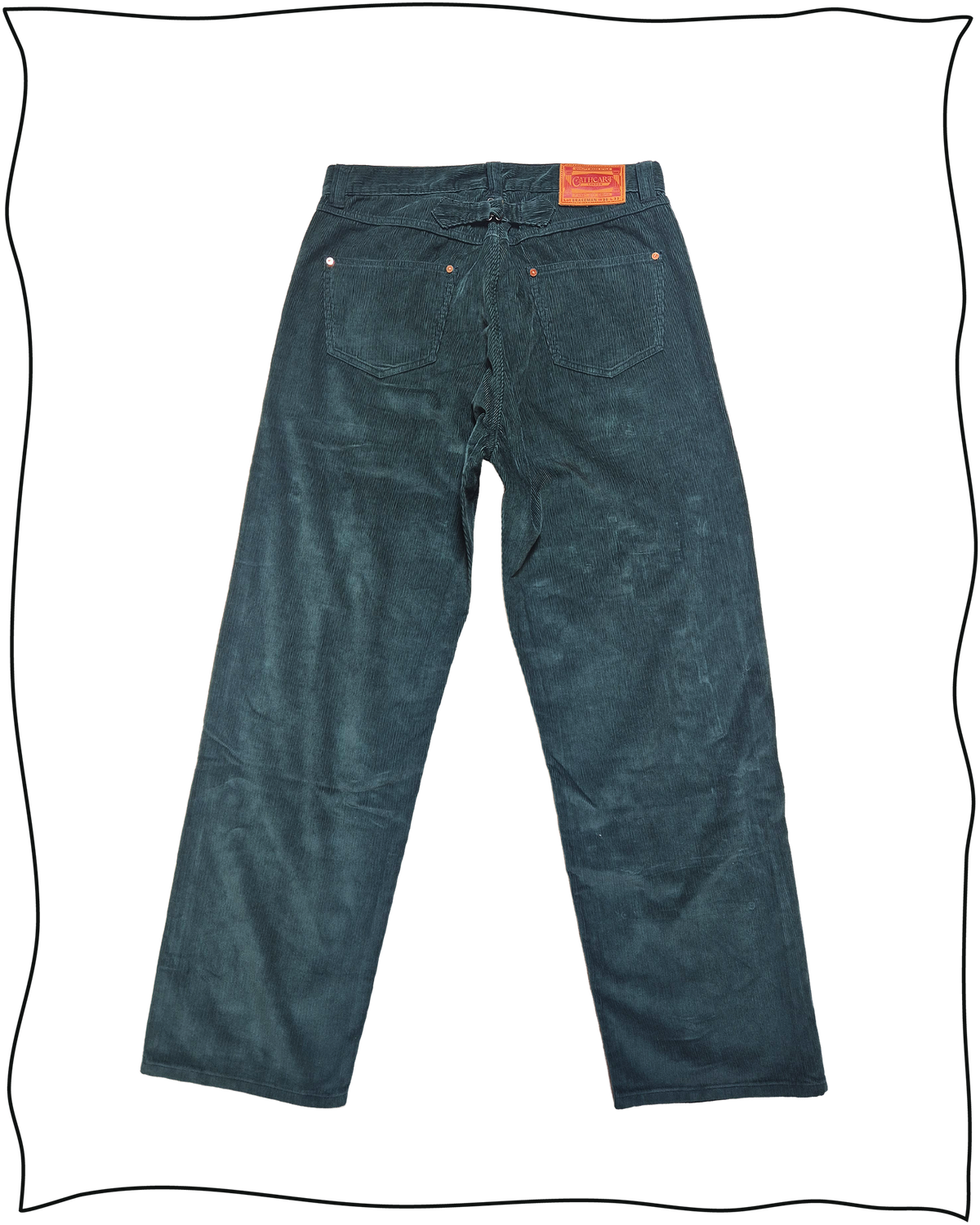 Sample Dark Teal Corduroy Shoreman Jeans Size 36