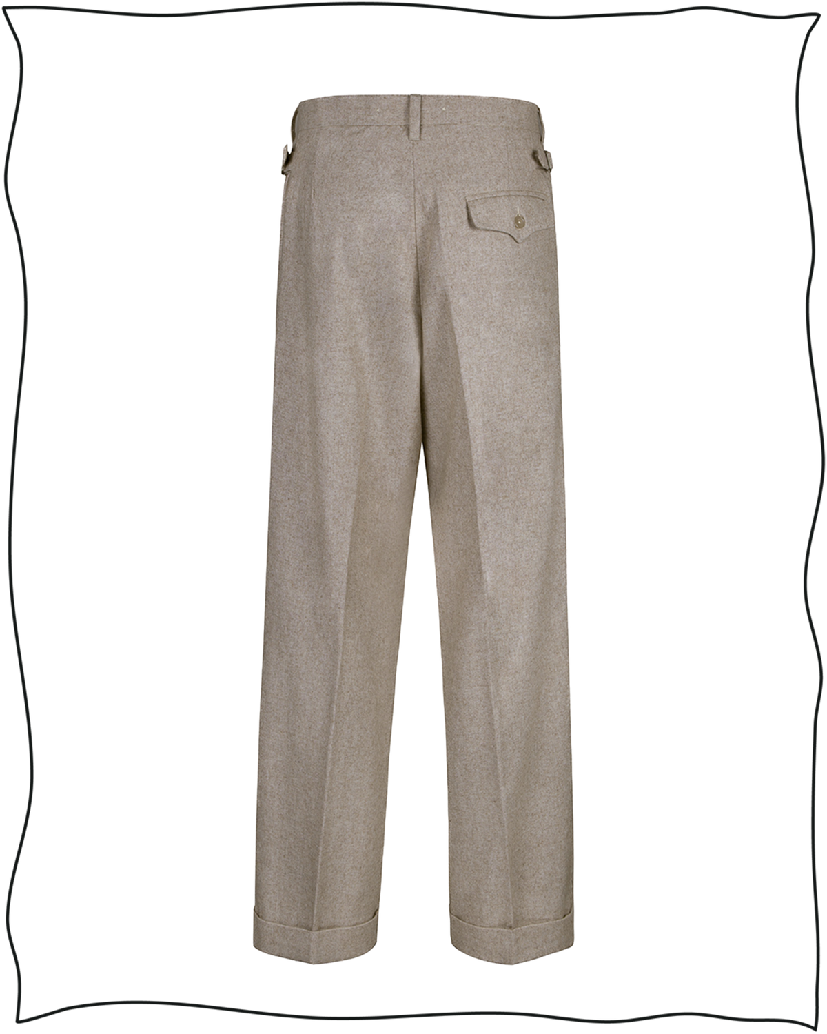 Sample Oatmeal Ellington Flannel Trousers Size 34
