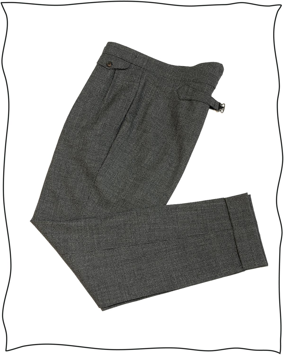 Sample Charcoal Check Eden Trousers Size 32