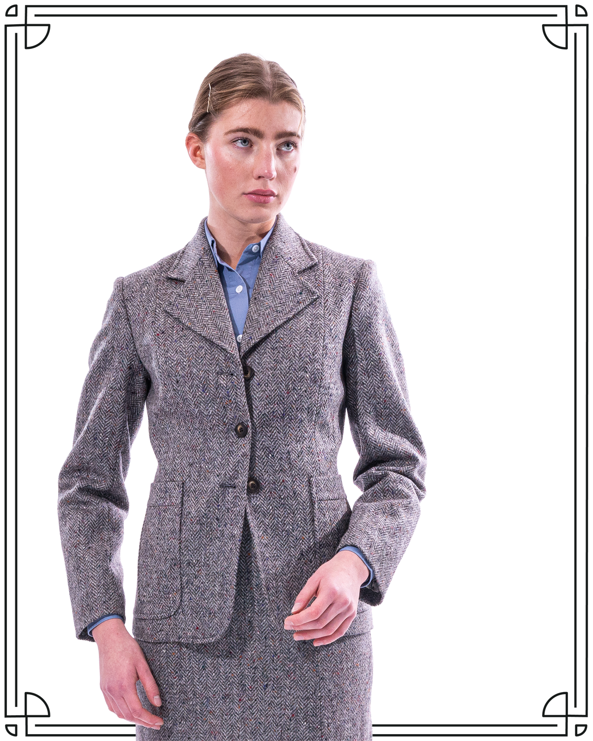 Sample Women's Grey Donegal Jacket Size 8