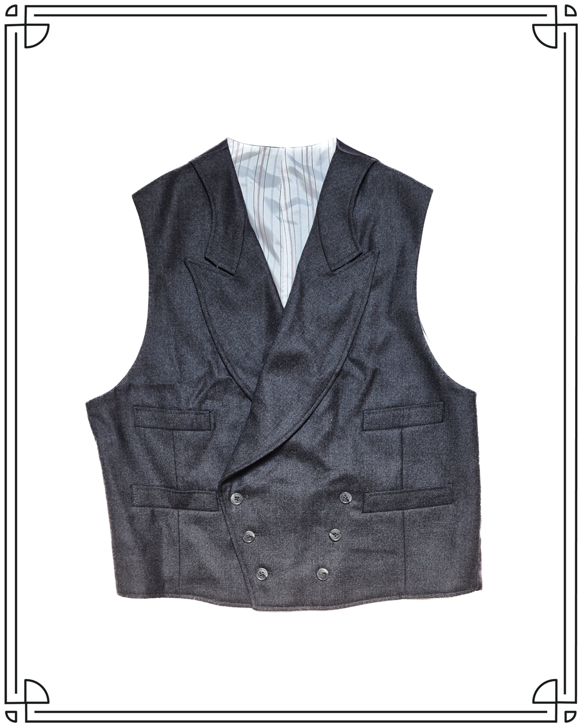 Sample Mid-Grey Worsted DB Waistcoat Size 40