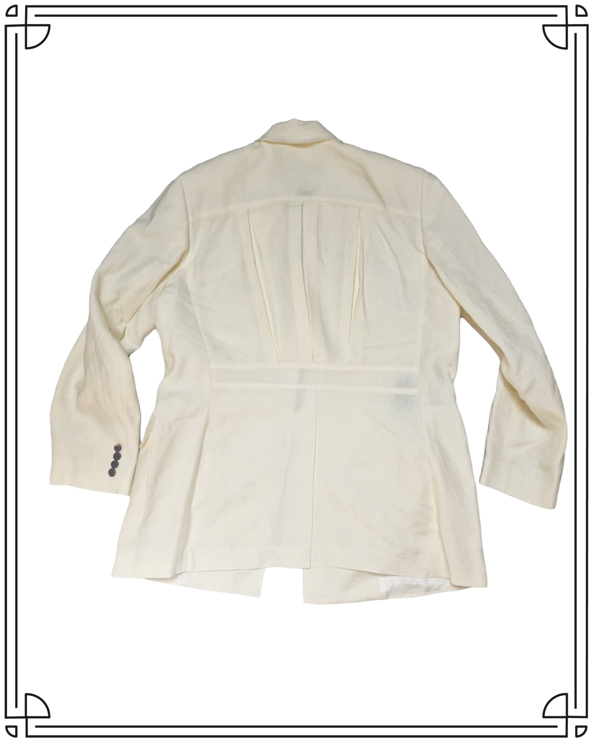 Sample Cream Irish Linen Vanderbilt Suit Size 42/36