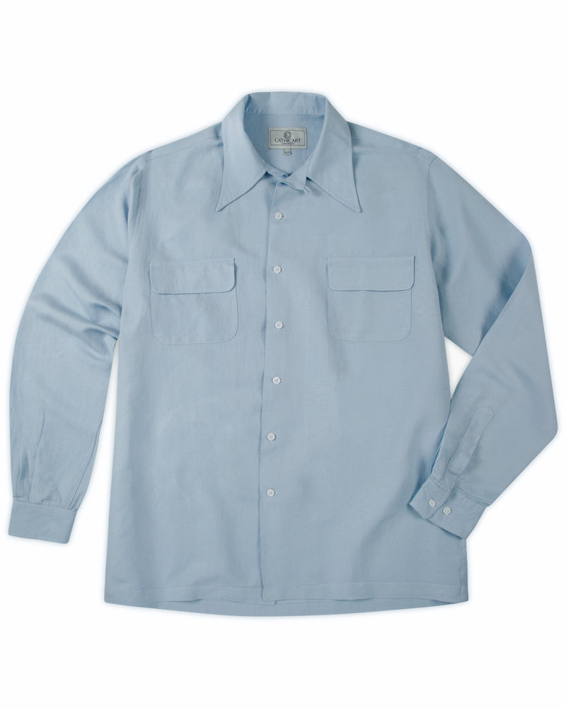 Linen-Rayon Camp Shirt