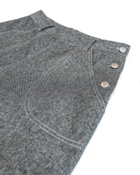 Grey Side Fastening Jeans